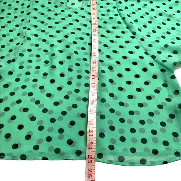 ANTHROPOLOGIE Hi There From Karen Walker Polka Dot Sheer Batwing Blouse Sz 2 - Picture 7 of 10